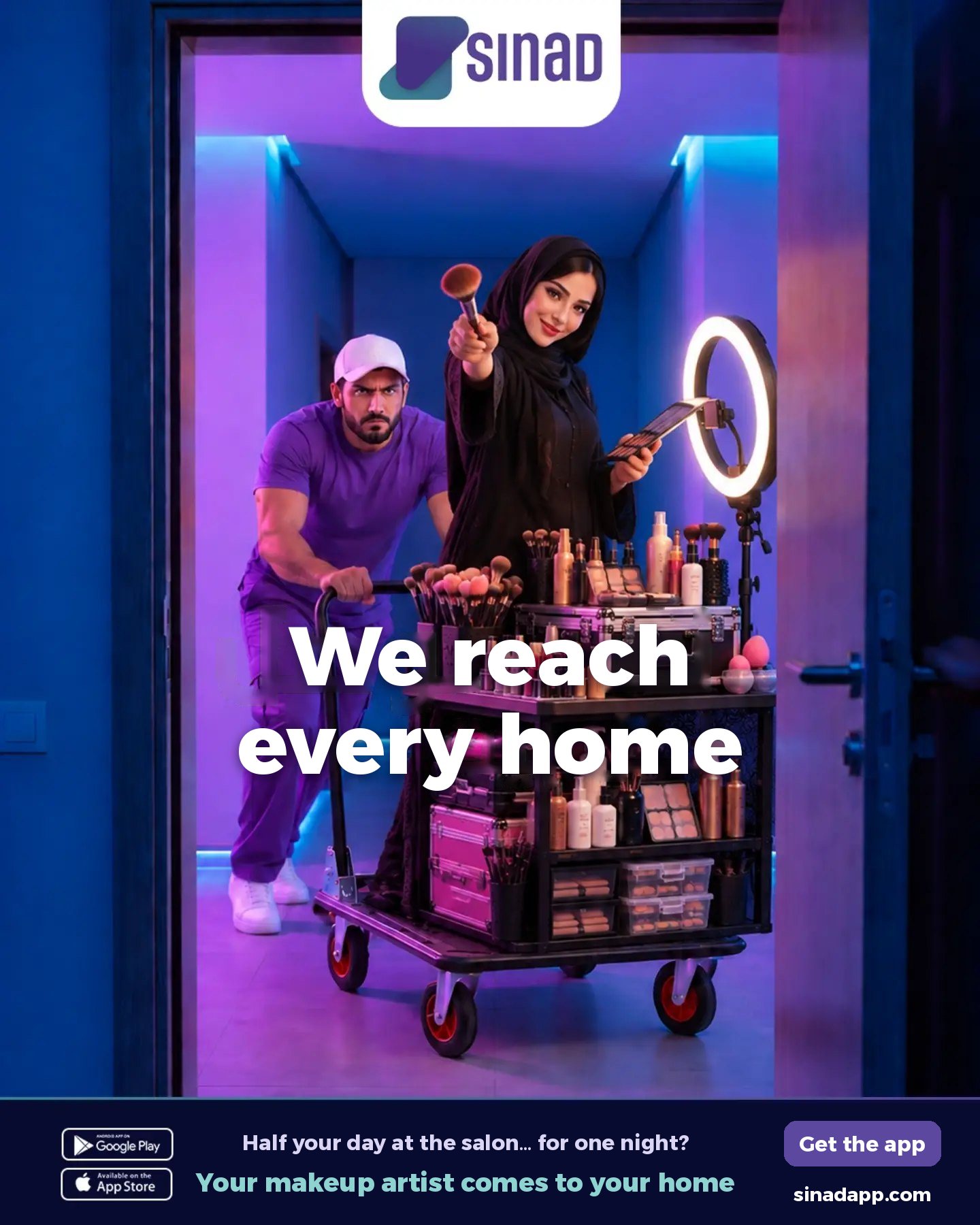 Sinad brings a makeup artist to your home