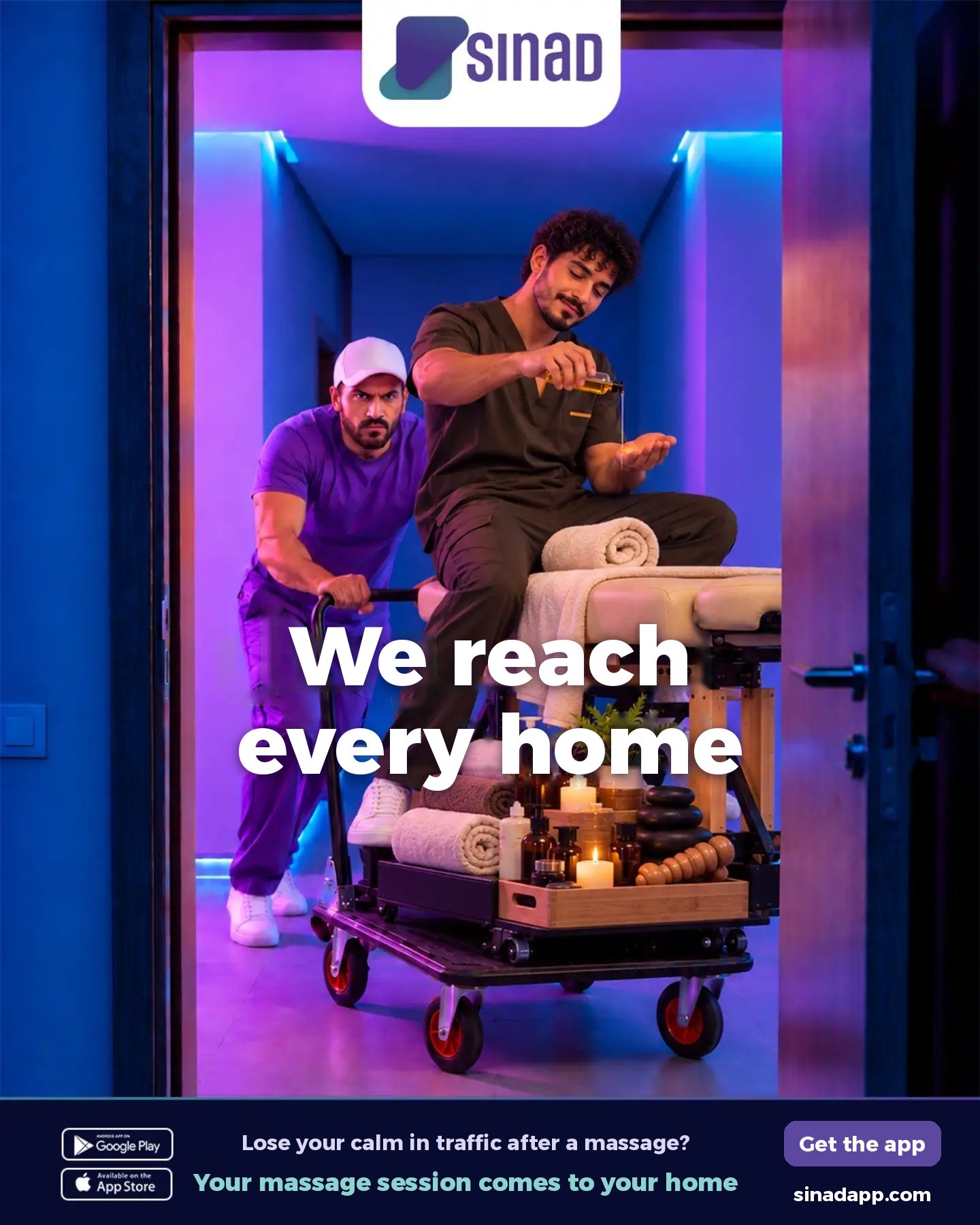 Sinad brings a massage session to your home